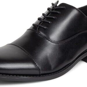 Kenneth Cole Size US 11 DETER MIN Black Leather Cap Toe Oxfords Mens w/ Box